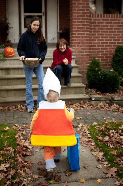A piece of candy comes trick-or-treating.