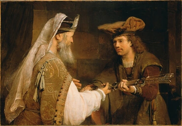 "Ahimelech Giving the Sword of Goliath to David" by Aert de Gelder