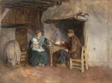 "A Peasant Family at Lunch" by Albert Neuhuys