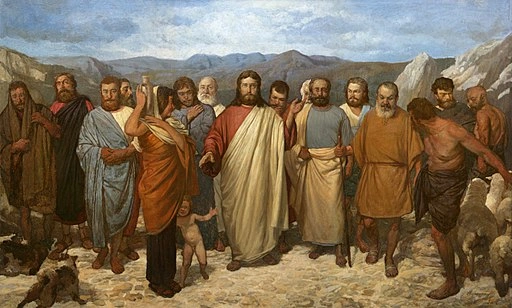 Jesus and 12 disciples
