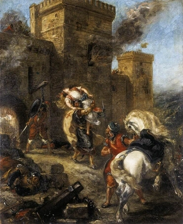 The Abduction of Rebecca, by Eugène Delacroix