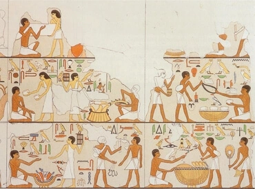 Překresba nástěnné malby z Fetektiho hrobky