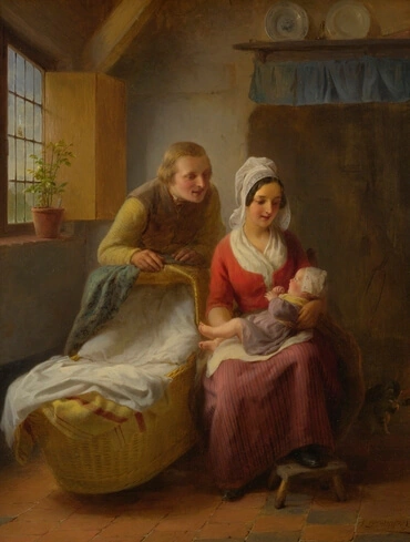 The Firstborn, by François Antoine de Bruycker (1816-1882)
