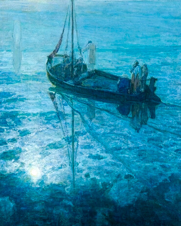 Henry Ossawa Tanner - "The Disciples See Christ Walking on the Water", c. 1907. Oil on canvas, 51.5 x 42 in. Des Moines Art Center