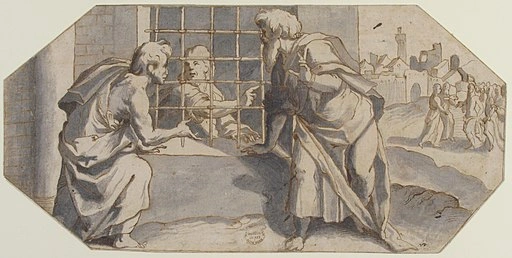 Saint John the Baptist in Prison Sends His Disciples to Question Jesus
