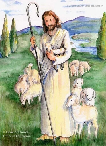The Lord pictured as a shepherd, from the Vineyard Educator's Collection.