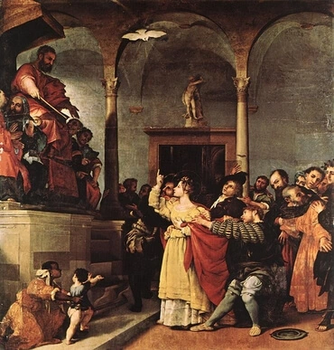 St Lucy before the Judge, by Lorenzo Lotto