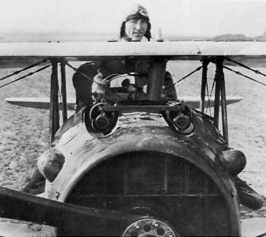 Rickenbacker and his Spad, in World War I.