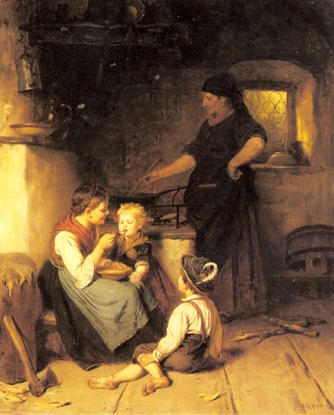 "Feeding the baby," by Rudolf Epp