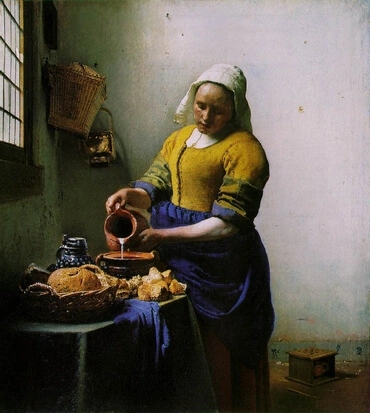The Milkmaid by Johannes Vermeer