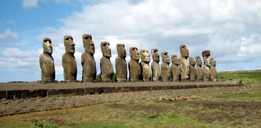Photo of Easter Island statues, by Cathy Schnarr